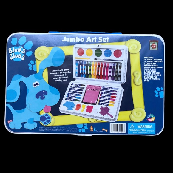 Nickelodeon Toys 998 Blues Clues Jumbo Art Set Paint Crayons Magic